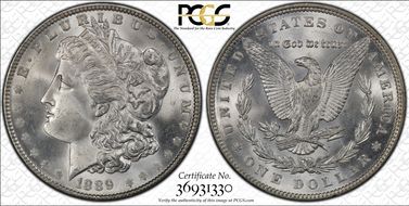 1889 $1 MS66+
