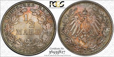 1908-D 1/2 Mk J-16 MS66