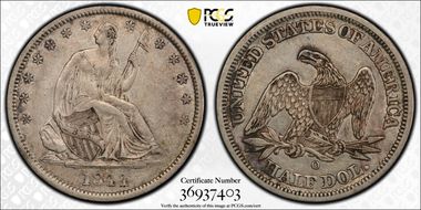 1844-O 50C WB-10 Large O XF45