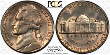 1954-S 5C DDR FS-801 MS65+