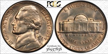 1954-S 5C DDR FS-801 MS65+