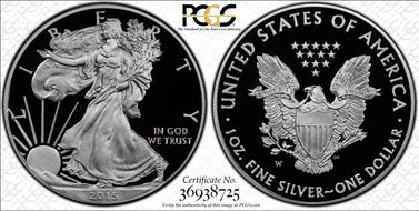 2015-W $1 Silver Eagle PR69DCAM