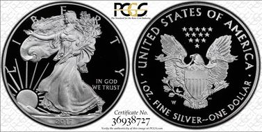 2017-W $1 Silver Eagle PR69DCAM
