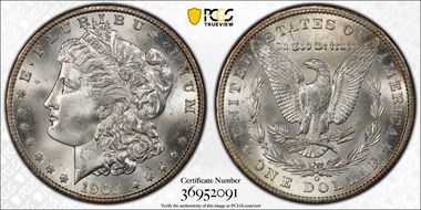 1902-O $1 VAM 25, Doubled Ear MS65