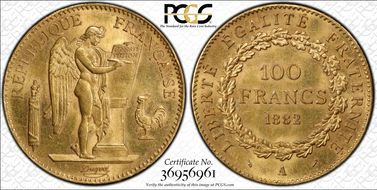 1882-A 100 Fr Gad-1137 F-552 MS61