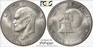 1976-S $1 Silver MS66