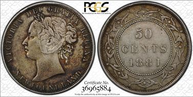 1881 50C VF35