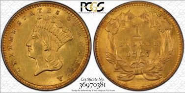 1857 G$1 MS61