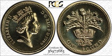 1989 £1 S-J7 Scottish Design MS67