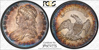1820/19 50C Square Base 2 MS63