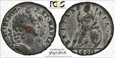 1690 1/4D S-3451   Sn MS62