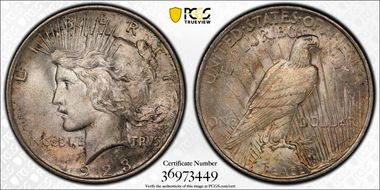 1923 $1 VAM 1-O, Bar Wing MS65