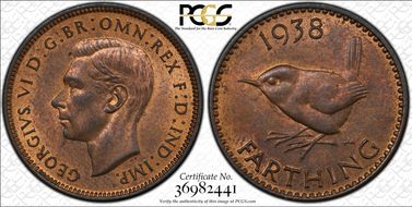 1938 1/4D S-4116 MS64RB