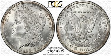 1888-O $1 VAM 1A Clashed E MS65+