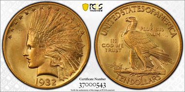 1932 $10 MS65+