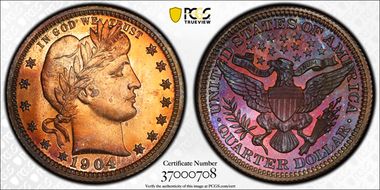 1904 25C PR67