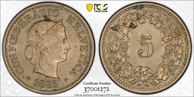 1883 B 5 Rap MS62