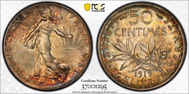 1919 50C Gad-420 F-190 MS65