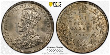 1919 50C MS65