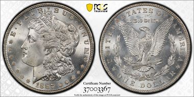 1887 $1 VAM 12, Alligator Eye MS66