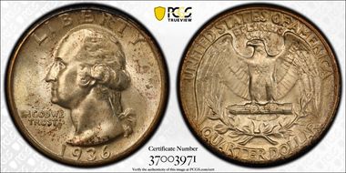 1936 25C MS67