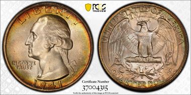 1941-S 25C MS67+