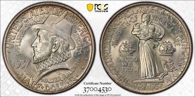 1937 50C Roanoke MS67