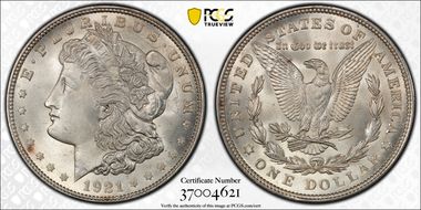 1921 $1 Morgan MS66