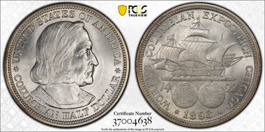 1893 50C Columbian MS66