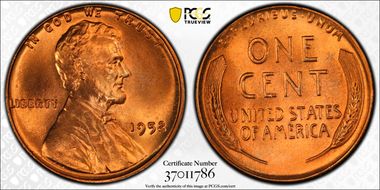 1952 1C MS67RD