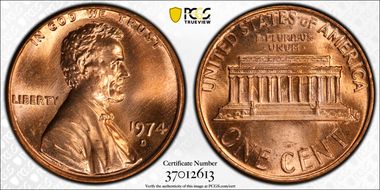 1974-D 1C MS67RD