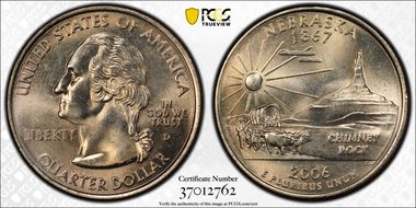 2006-D 25C Nebraska MS66