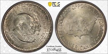 1952 50C Washington-Carver MS64