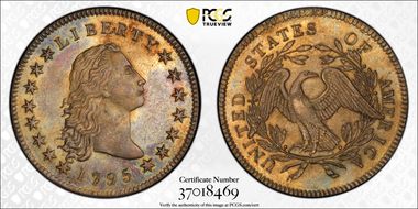 1795 $1 Flowing Hair, BB-18 MS63+