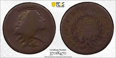 1793 1C Wreath, Vine and Bars AG3BN