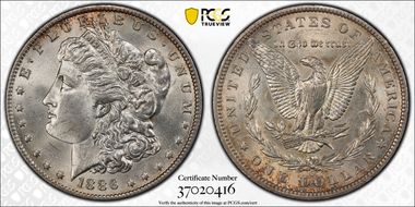 1886-O $1 VAM 11A 2+2 Clash MS63