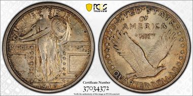1917 25C Type 1 MS64FH