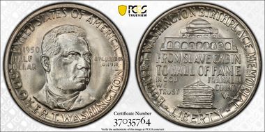 1950-D 50C Booker T. Washington MS64