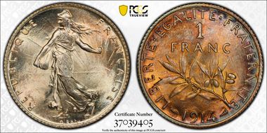 1914 1 Fr Gad-467 F-217 MS66