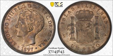 1897-SG V Peso Calico-122  Ag MS62