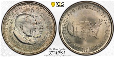 1953 50C Washington-Carver MS66