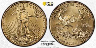 2012 $5 Gold Eagle MS69