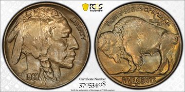 1938-D 5C Buffalo MS65