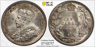 1917 25C MS63