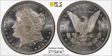 1884-O $1 MS65PL