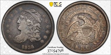 1835 H10C Small Date, Large 5C N1