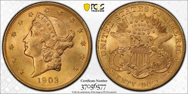 1903 $20 MS64+