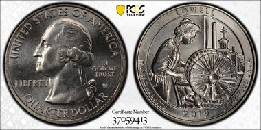 2019-W 25C Lowell NP PCGS First Discovery 1 of 2 MS66