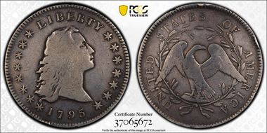1795 $1 Flowing Hair, BB-20 VG10