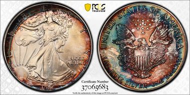 1986 $1 Silver Eagle MS67